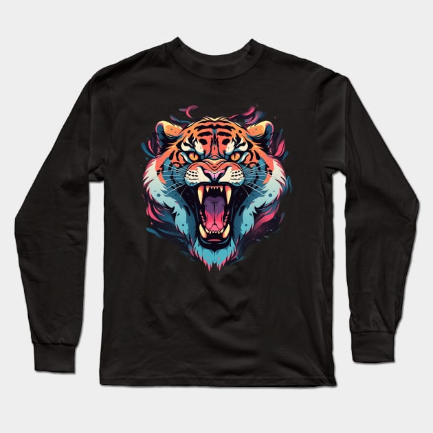tiger Long Sleeve T-Shirt by dorapeterx